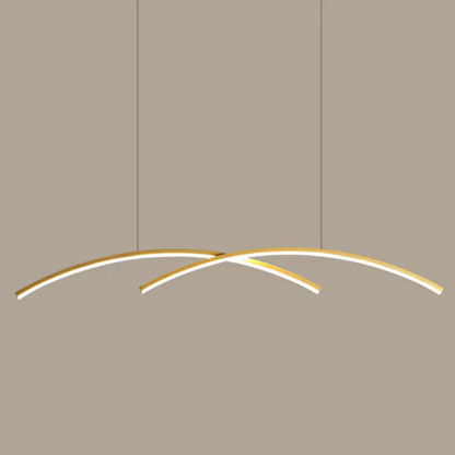 DecorBites™ Sleek LED Island Light Fixture for Dining Room - Metal Line Art Hanging Light