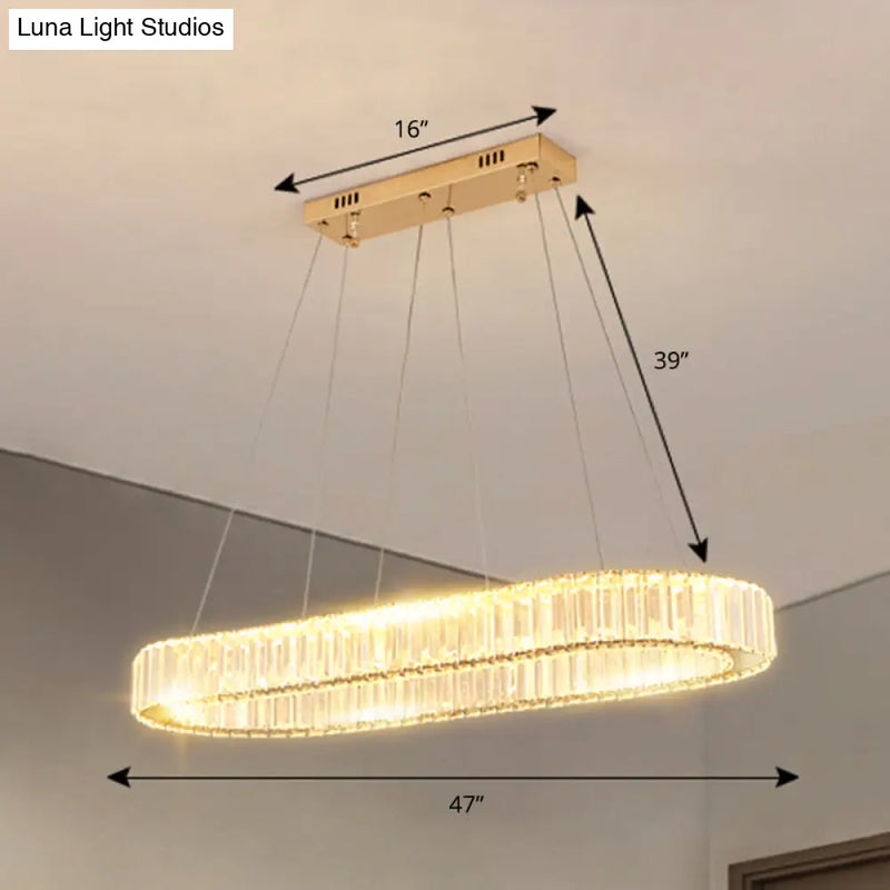 DecorBites™ Sleek LED Suspension Lamp with Optical K9 Crystal - Perfect for Restaurants and Islands