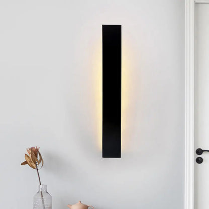 DecorBites™ Sleek LED Wall Lighting: Aluminum Shade Black/White Finish Sconce for Bedroom