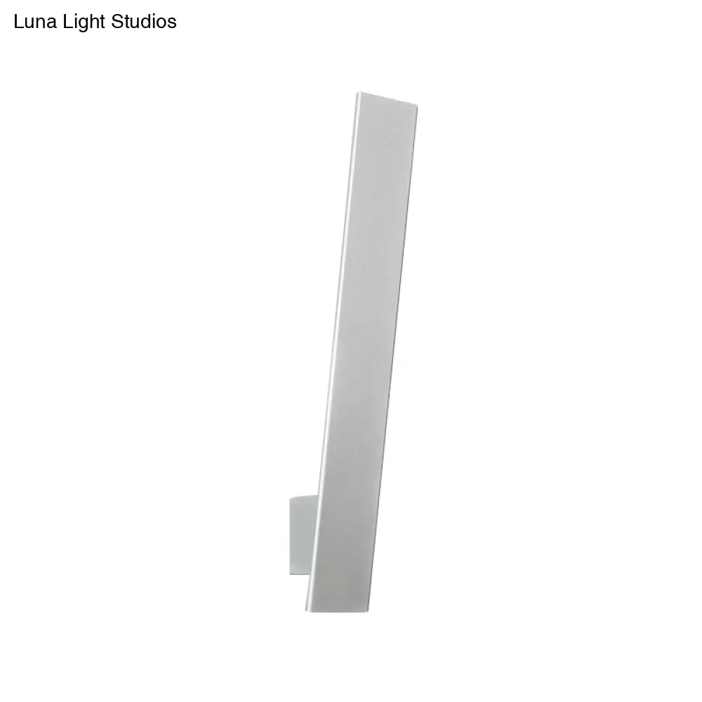 DecorBites™ Sleek LED Wall Lighting: Aluminum Shade Black/White Finish Sconce for Bedroom