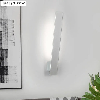 DecorBites™ Sleek LED Wall Lighting: Aluminum Shade Black/White Finish Sconce for Bedroom