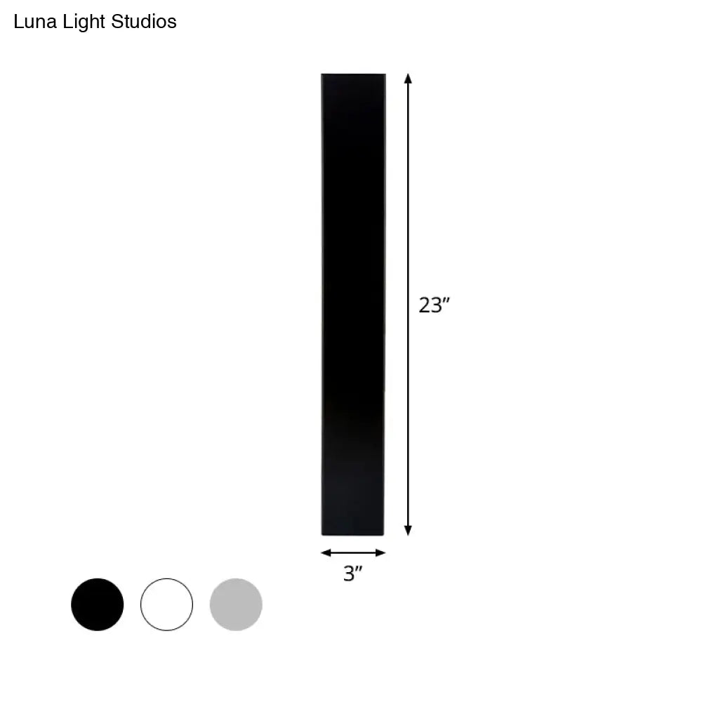 DecorBites™ Sleek LED Wall Lighting: Aluminum Shade Black/White Finish Sconce for Bedroom