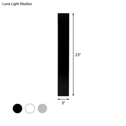 DecorBites™ Sleek LED Wall Lighting: Aluminum Shade Black/White Finish Sconce for Bedroom