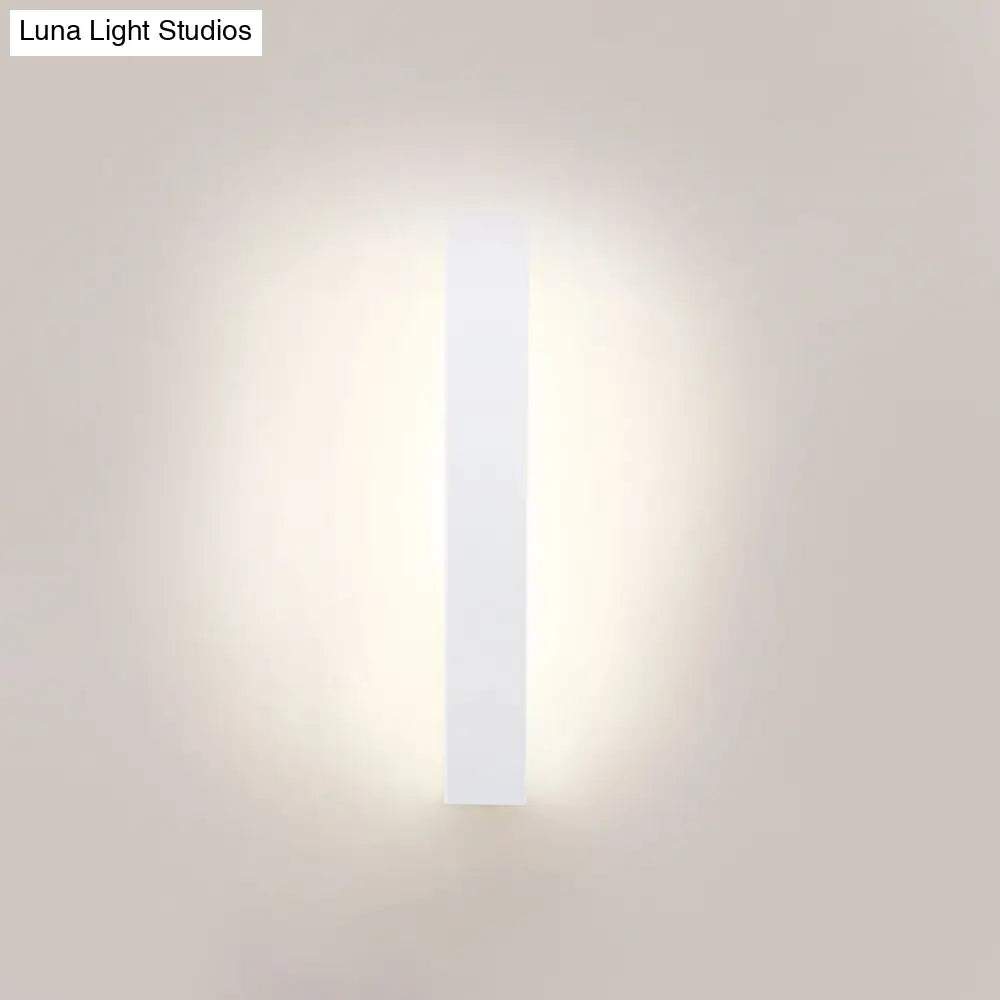DecorBites™ Sleek LED Wall Lighting: Aluminum Shade Black/White Finish Sconce for Bedroom