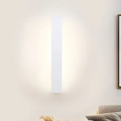 DecorBites™ Sleek LED Wall Lighting: Aluminum Shade Black/White Finish Sconce for Bedroom
