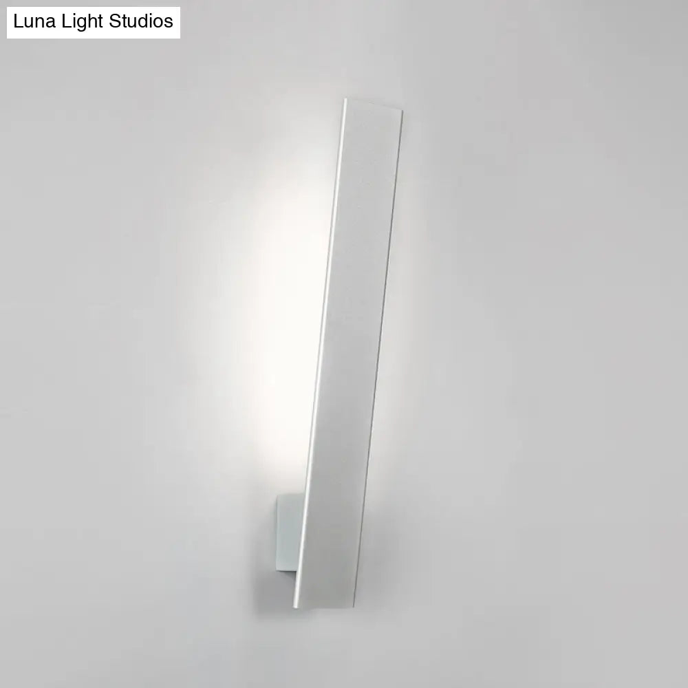 DecorBites™ Sleek LED Wall Lighting: Aluminum Shade Black/White Finish Sconce for Bedroom