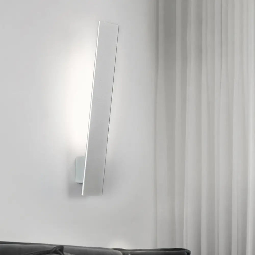 DecorBites™ Sleek LED Wall Lighting: Aluminum Shade Black/White Finish Sconce for Bedroom