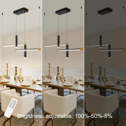 Sleek Linear Pendant Light with Adjustable Height for Kitchen Island