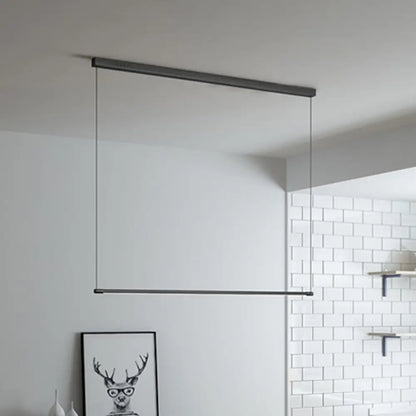 DecorBites™ Sleek Metal Black LED Pendant Lamp for Stylish Island Table