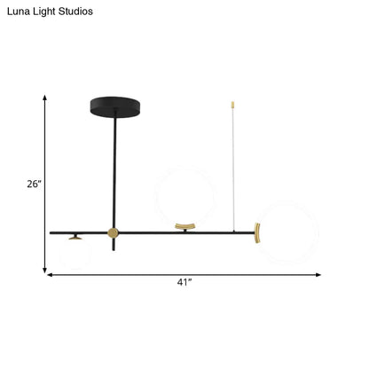 DecorBites™ Sleek Metal Crossed Line Island Light - Simplicity 3 Heads