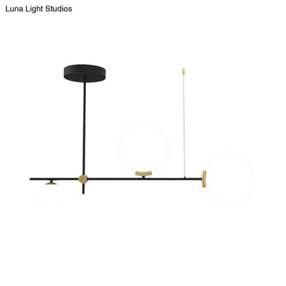 DecorBites™ Sleek Metal Crossed Line Island Light - Simplicity 3 Heads