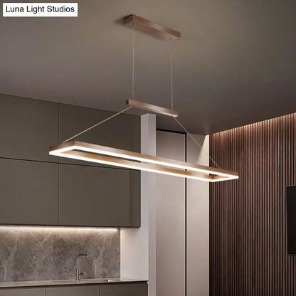 DecorBites™ Sleek Metal Island Ceiling LED Pendant Light for Dining Room - Simplicity and Style