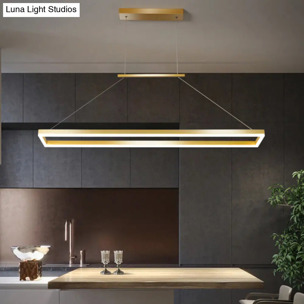 DecorBites™ Sleek Metal Island Ceiling LED Pendant Light for Dining Room - Simplicity and Style