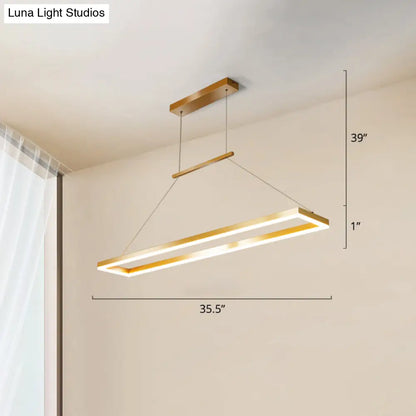DecorBites™ Sleek Metal Island Ceiling LED Pendant Light for Dining Room - Simplicity and Style