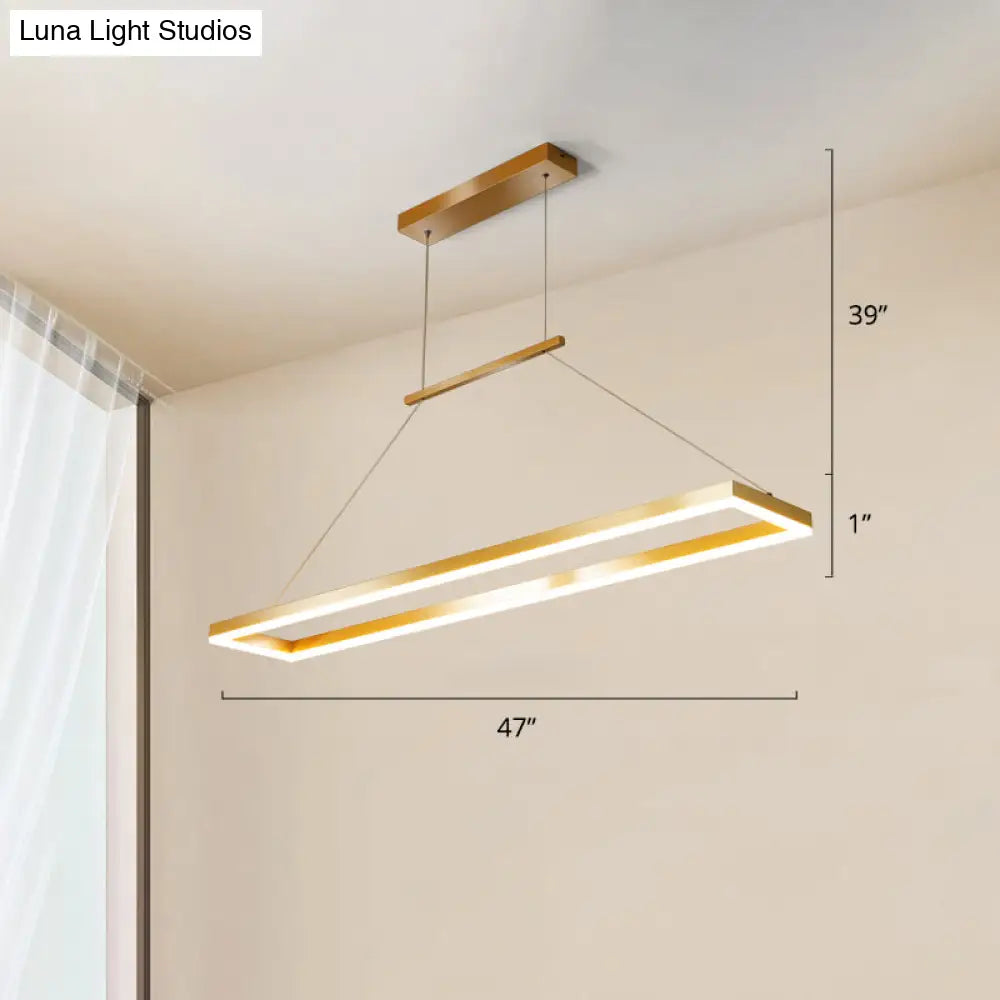 DecorBites™ Sleek Metal Island Ceiling LED Pendant Light for Dining Room - Simplicity and Style