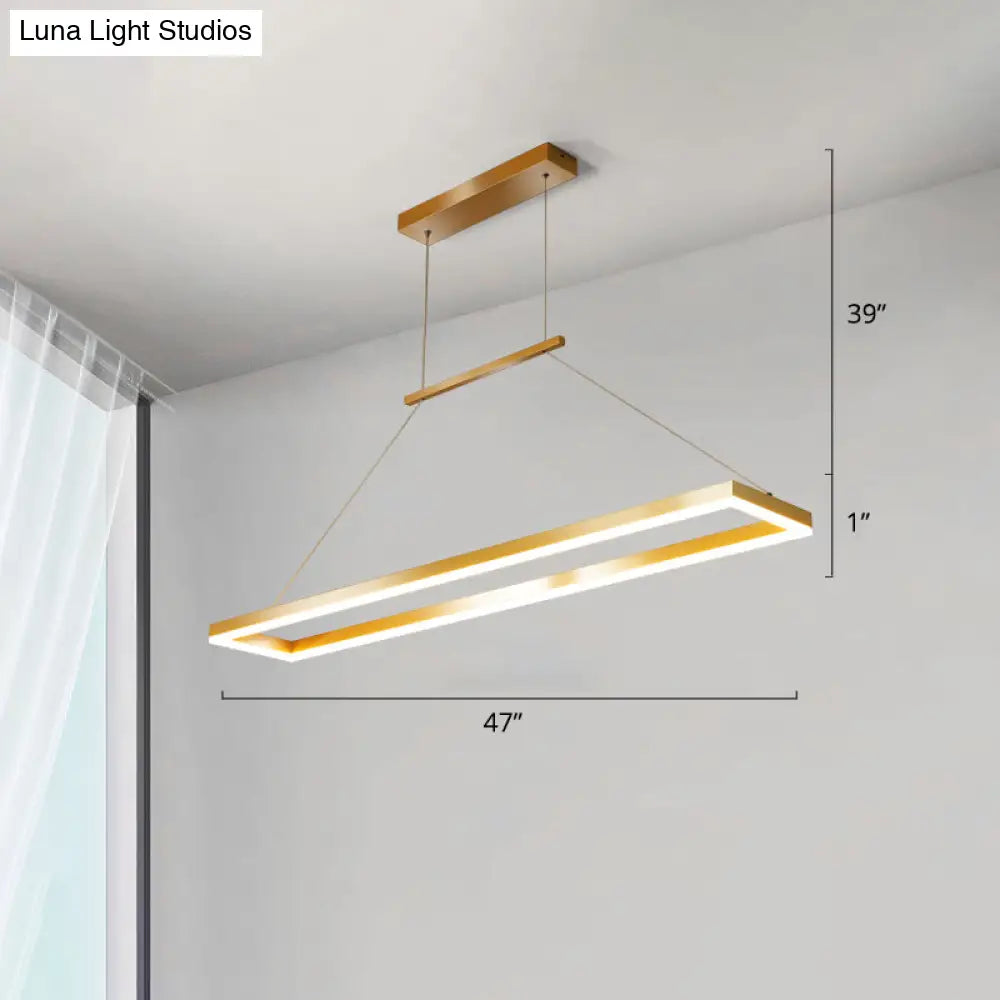 DecorBites™ Sleek Metal Island Ceiling LED Pendant Light for Dining Room - Simplicity and Style