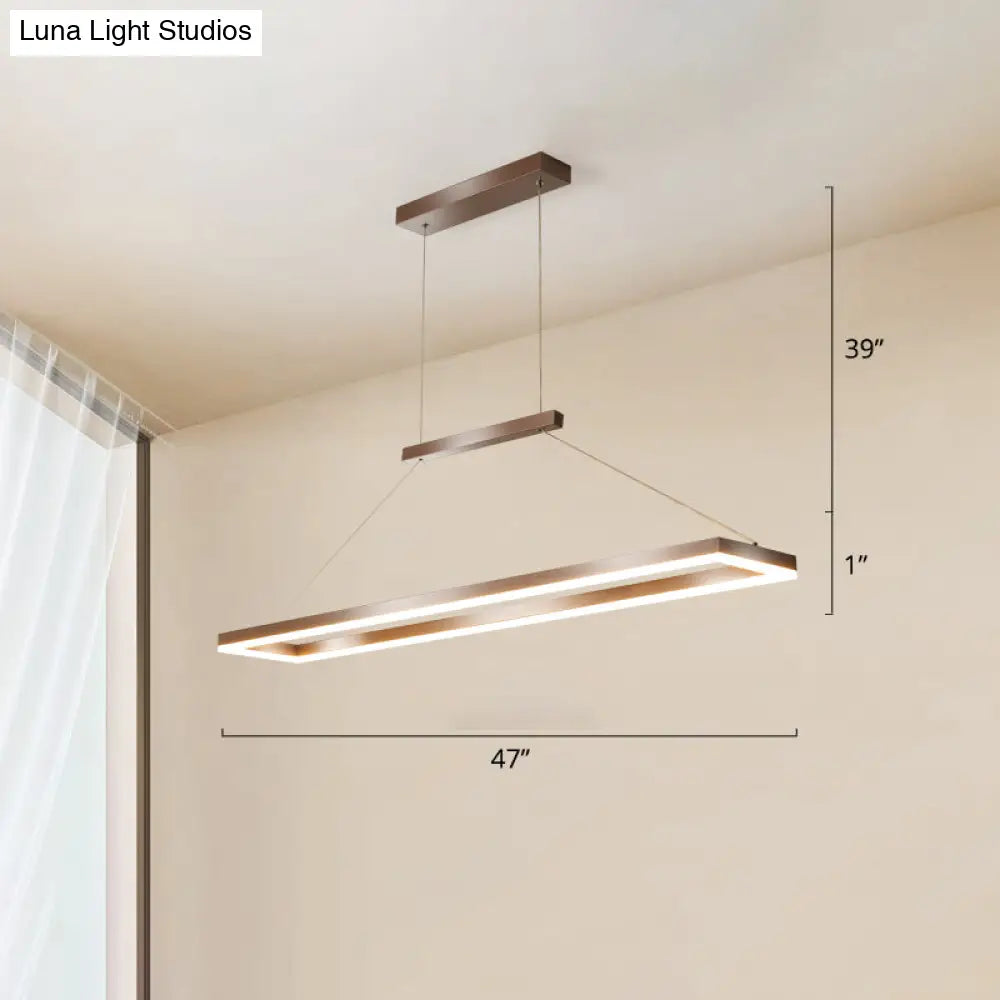 DecorBites™ Sleek Metal Island Ceiling LED Pendant Light for Dining Room - Simplicity and Style