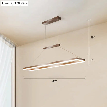 DecorBites™ Sleek Metal Island Ceiling LED Pendant Light for Dining Room - Simplicity and Style
