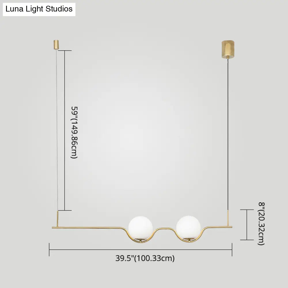DecorBites™ Sleek Metal Island Pendant - Elegant Glass Ceiling Light for Dining Table