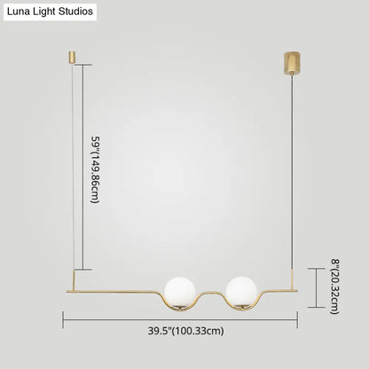 DecorBites™ Sleek Metal Island Pendant - Elegant Glass Ceiling Light for Dining Table