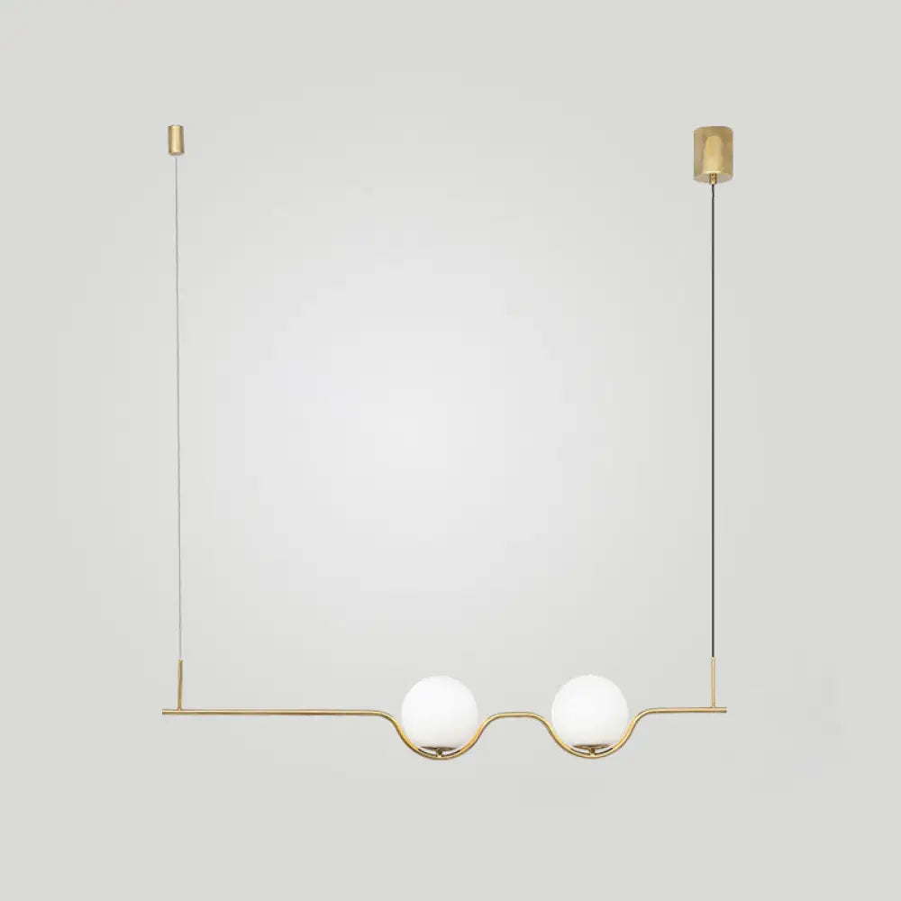 DecorBites™ Sleek Metal Island Pendant - Elegant Glass Ceiling Light for Dining Table