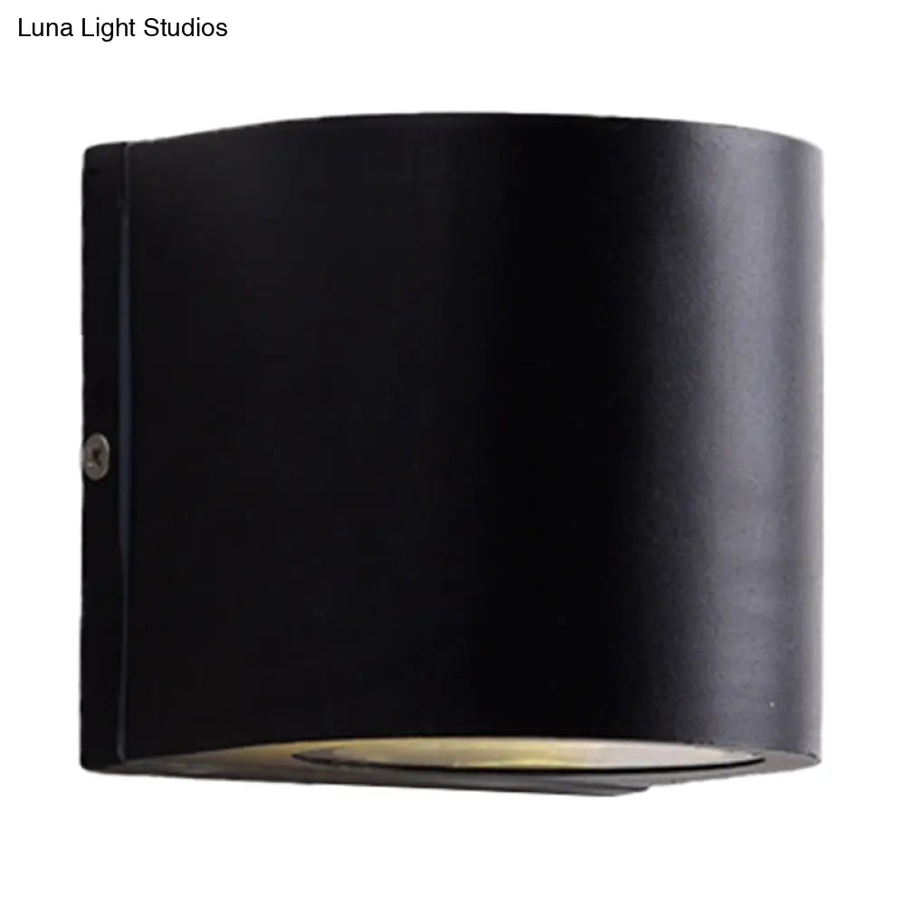 DecorBites™ Sleek Metal LED Flush Mount Wall Sconce for Porch - Rectangle, Cylinder, Triangle Shapes - Simplicity design - 1/2-Light - Black Finish