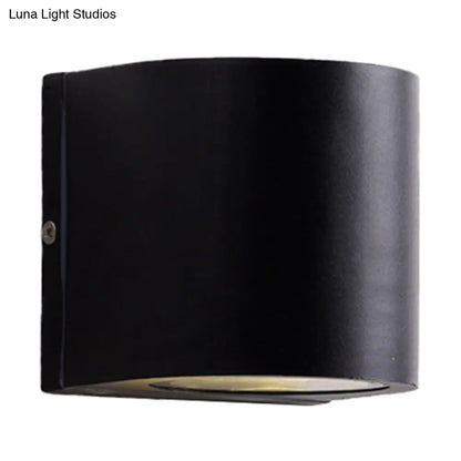 DecorBites™ Sleek Metal LED Flush Mount Wall Sconce for Porch - Rectangle, Cylinder, Triangle Shapes - Simplicity design - 1/2-Light - Black Finish