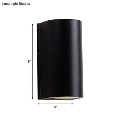 DecorBites™ Sleek Metal LED Flush Mount Wall Sconce for Porch - Rectangle, Cylinder, Triangle Shapes - Simplicity design - 1/2-Light - Black Finish