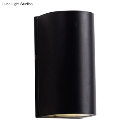 DecorBites™ Sleek Metal LED Flush Mount Wall Sconce for Porch - Rectangle, Cylinder, Triangle Shapes - Simplicity design - 1/2-Light - Black Finish
