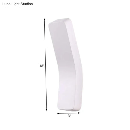 DecorBites™ Sleek Metallic Bend Wall Mounted LED Wall Lamp for Corridor with Warm/White Lighting