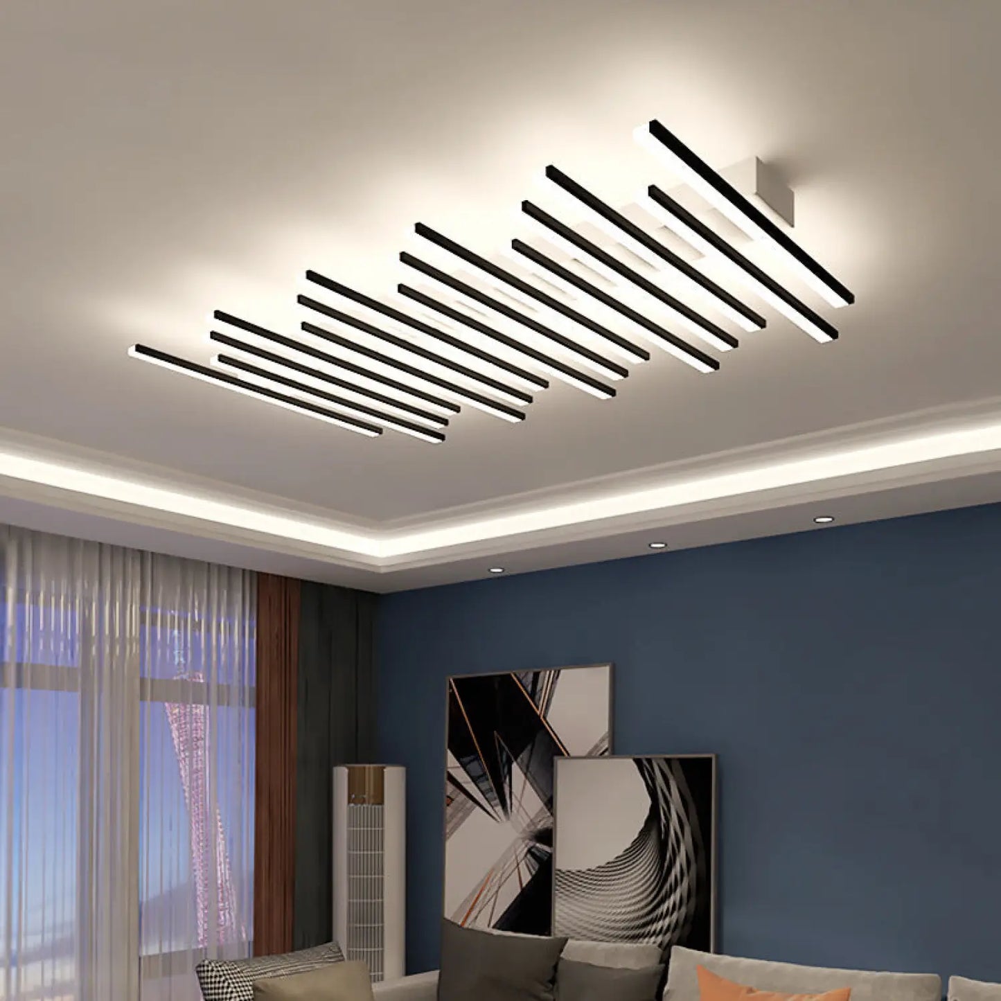 Sleek Modern Ceiling Lights for Living Room with Ambient LED Glow