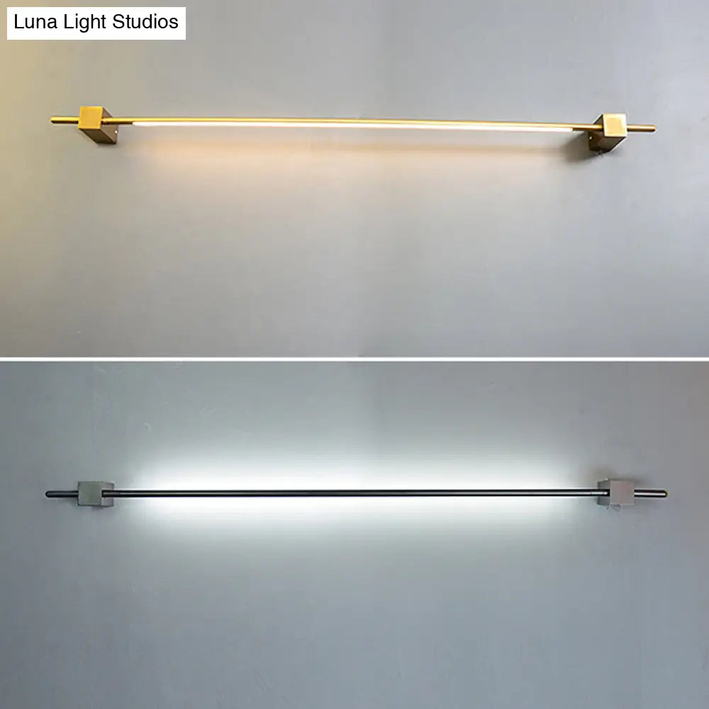 DecorBites™ Sleek Pole Shaped LED Wall Light for Living Room - Minimalist Metallic Wall Mounted Lighting