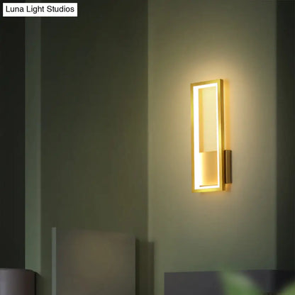 DecorBites™ Sleek Rectangle LED Wall Sconce – Minimalist Metal Foyer Mount Light