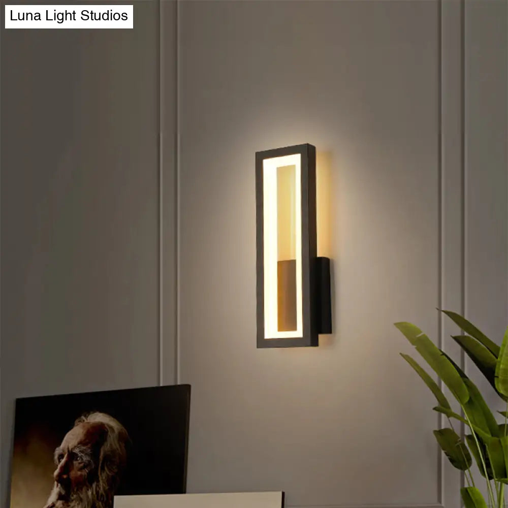 DecorBites™ Sleek Rectangle LED Wall Sconce – Minimalist Metal Foyer Mount Light