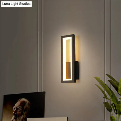 DecorBites™ Sleek Rectangle LED Wall Sconce – Minimalist Metal Foyer Mount Light