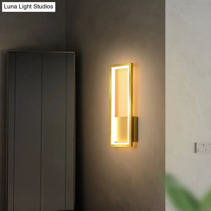 DecorBites™ Sleek Rectangle LED Wall Sconce – Minimalist Metal Foyer Mount Light