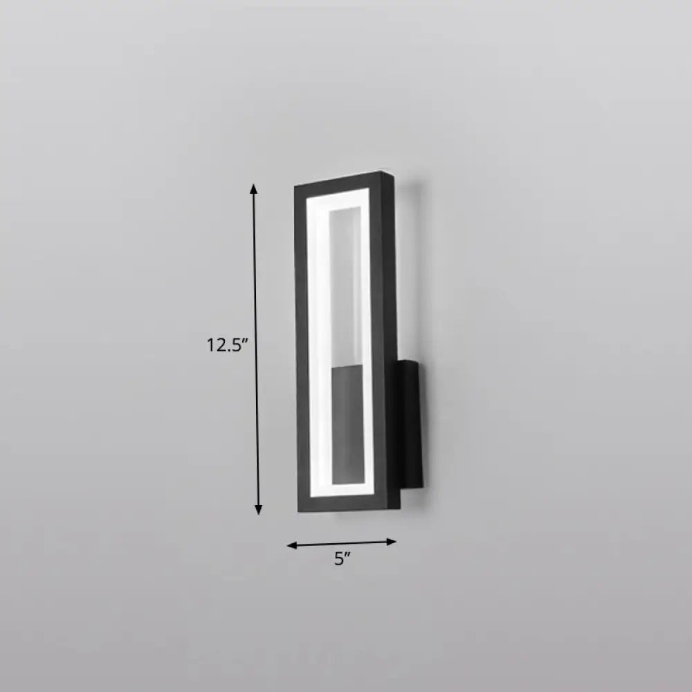 DecorBites™ Sleek Rectangle LED Wall Sconce – Minimalist Metal Foyer Mount Light