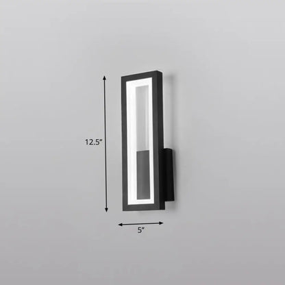 DecorBites™ Sleek Rectangle LED Wall Sconce – Minimalist Metal Foyer Mount Light