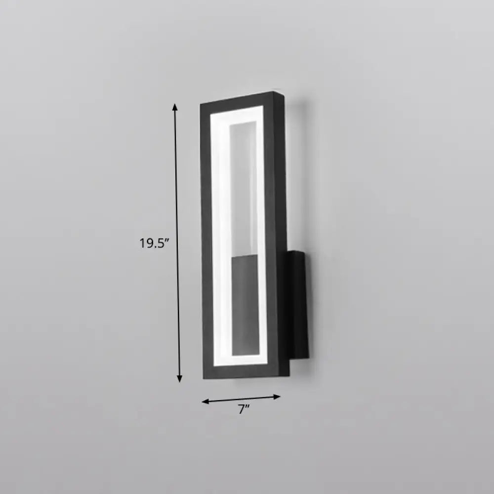 DecorBites™ Sleek Rectangle LED Wall Sconce – Minimalist Metal Foyer Mount Light