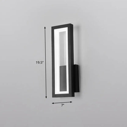 DecorBites™ Sleek Rectangle LED Wall Sconce – Minimalist Metal Foyer Mount Light