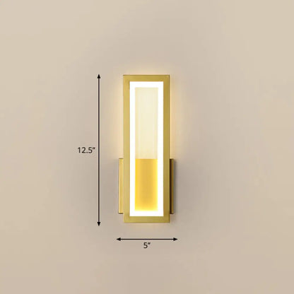 DecorBites™ Sleek Rectangle LED Wall Sconce – Minimalist Metal Foyer Mount Light