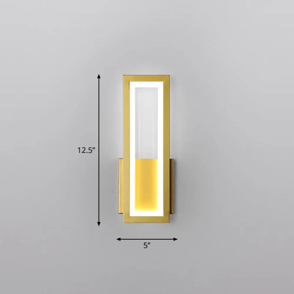DecorBites™ Sleek Rectangle LED Wall Sconce – Minimalist Metal Foyer Mount Light