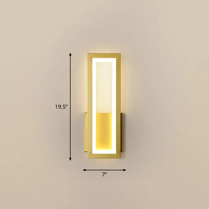 DecorBites™ Sleek Rectangle LED Wall Sconce – Minimalist Metal Foyer Mount Light