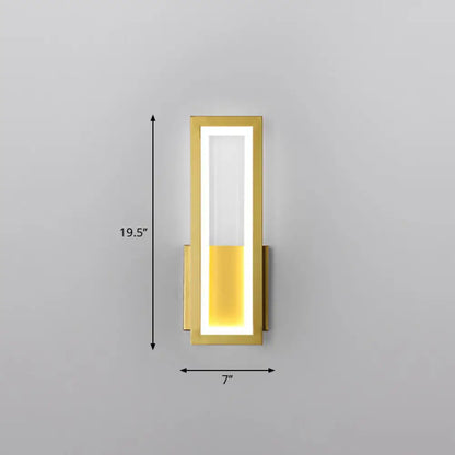 DecorBites™ Sleek Rectangle LED Wall Sconce – Minimalist Metal Foyer Mount Light