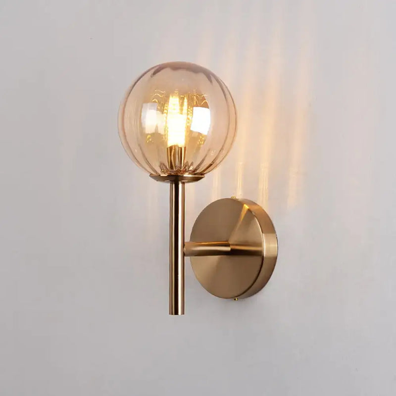 Sleek round wall lighting in red green & amber – bedroom sconce light