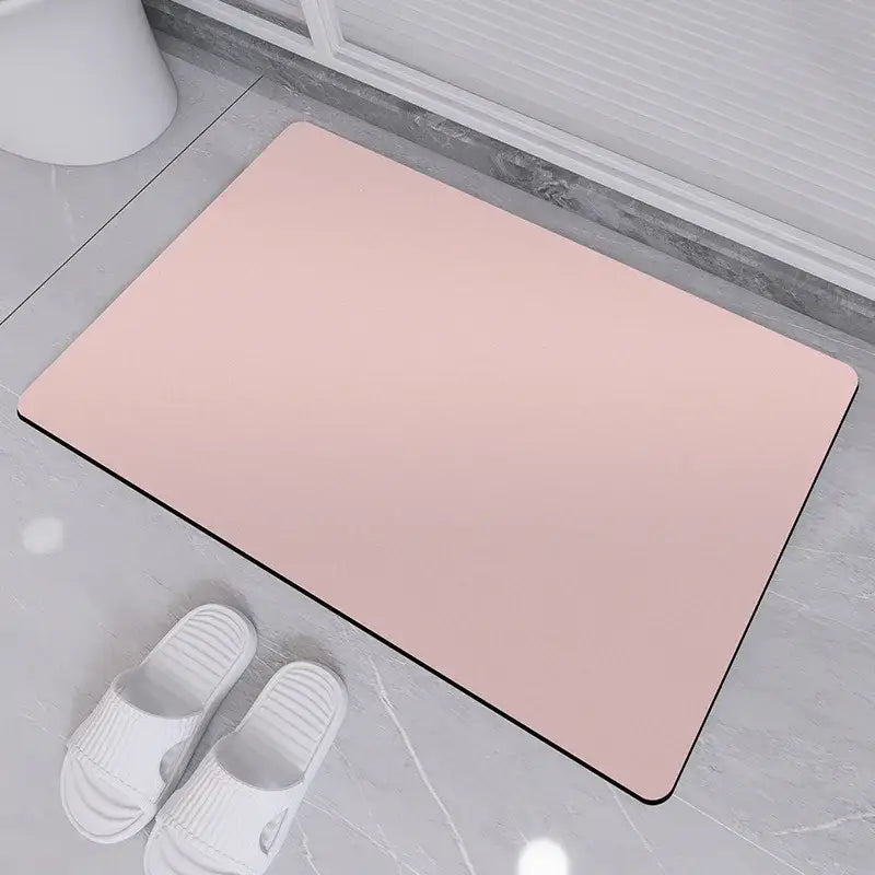 Sleek sage green diatom ooze bath rug for bathroom non-slip mat