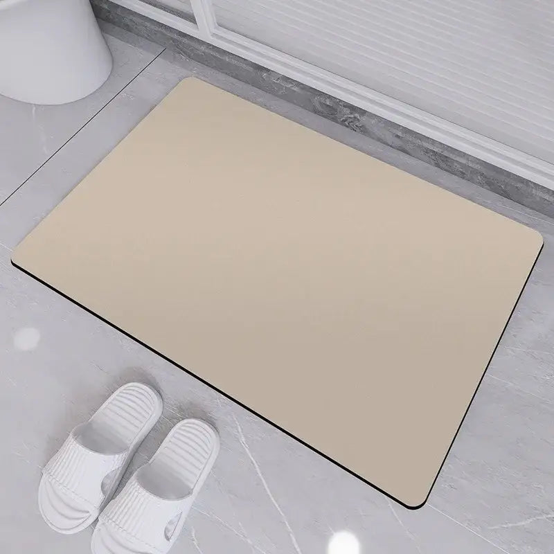 Sleek sage green diatom ooze bath rug for bathroom non-slip mat