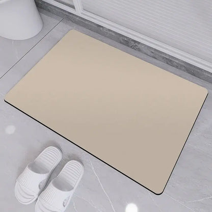 Sleek sage green diatom ooze bath rug for bathroom non-slip mat