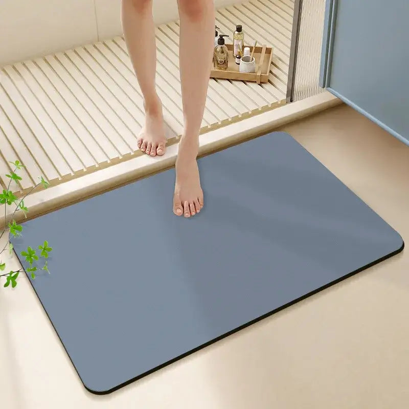 Sleek sage green diatom ooze bath rug for bathroom non-slip mat
