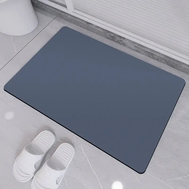 Sleek sage green diatom ooze bath rug for bathroom non-slip mat